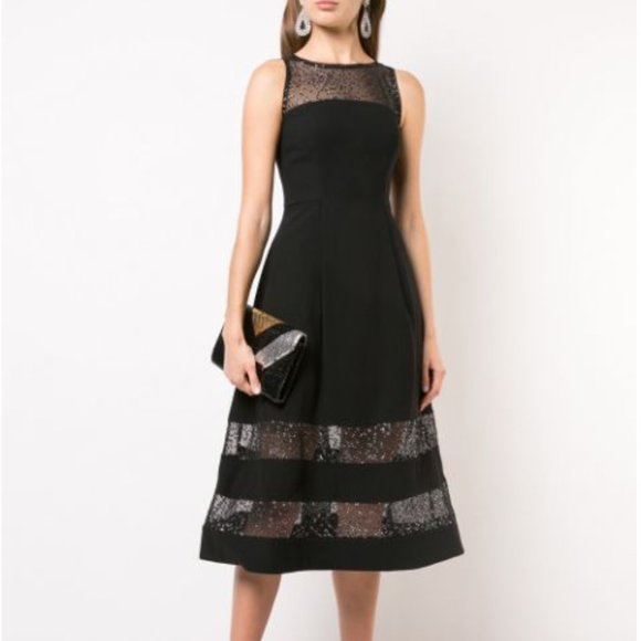 Aidan Mattox Dresses & Skirts - EUC Illusion Fit + Flare Dress Aidan Mattox Blk 8